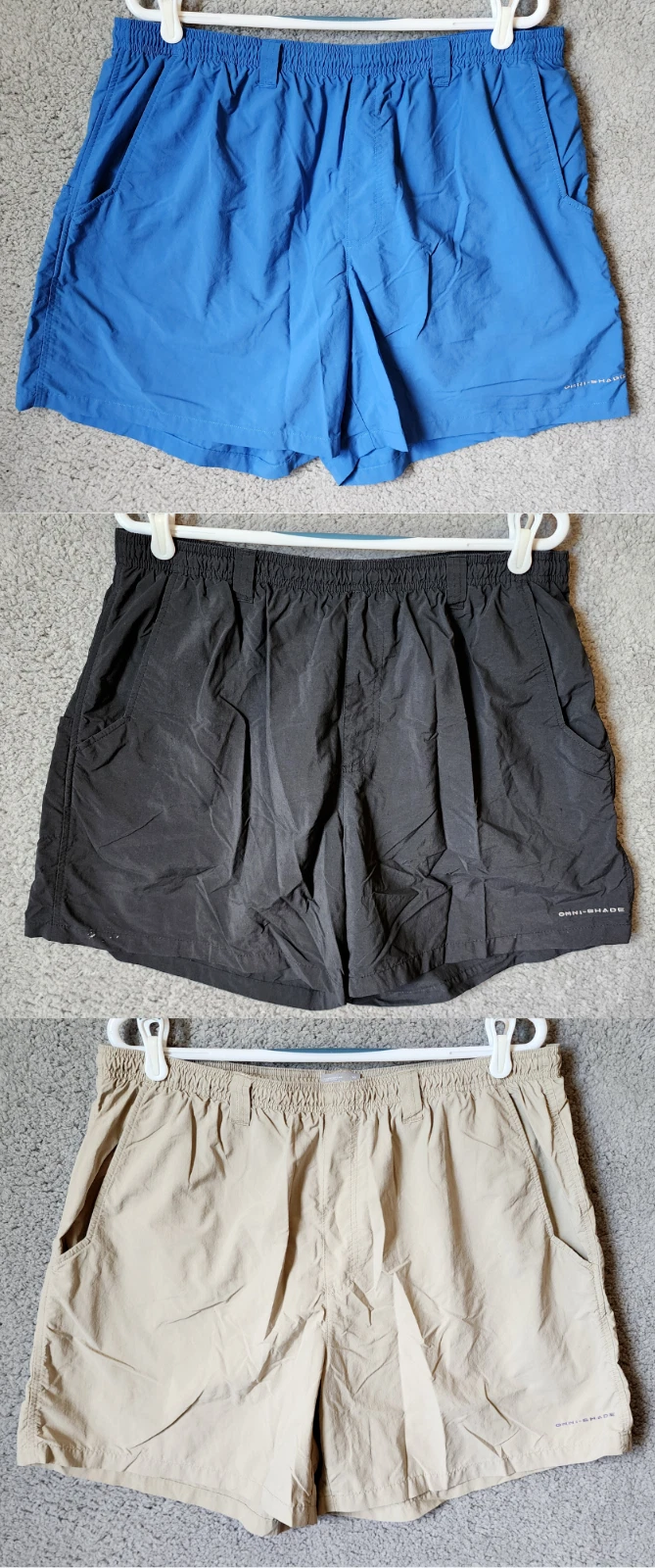 Lot of x3 Columbia PFG Backcast III Lined 6" Water Shorts Trunks Size XL