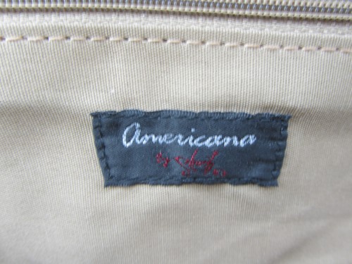 Nuevo Bolso de Lona AMERICANA BY SHARIF Bronceado Floral Bordado Acolchado Grande XL - Imagen 8 de 8
