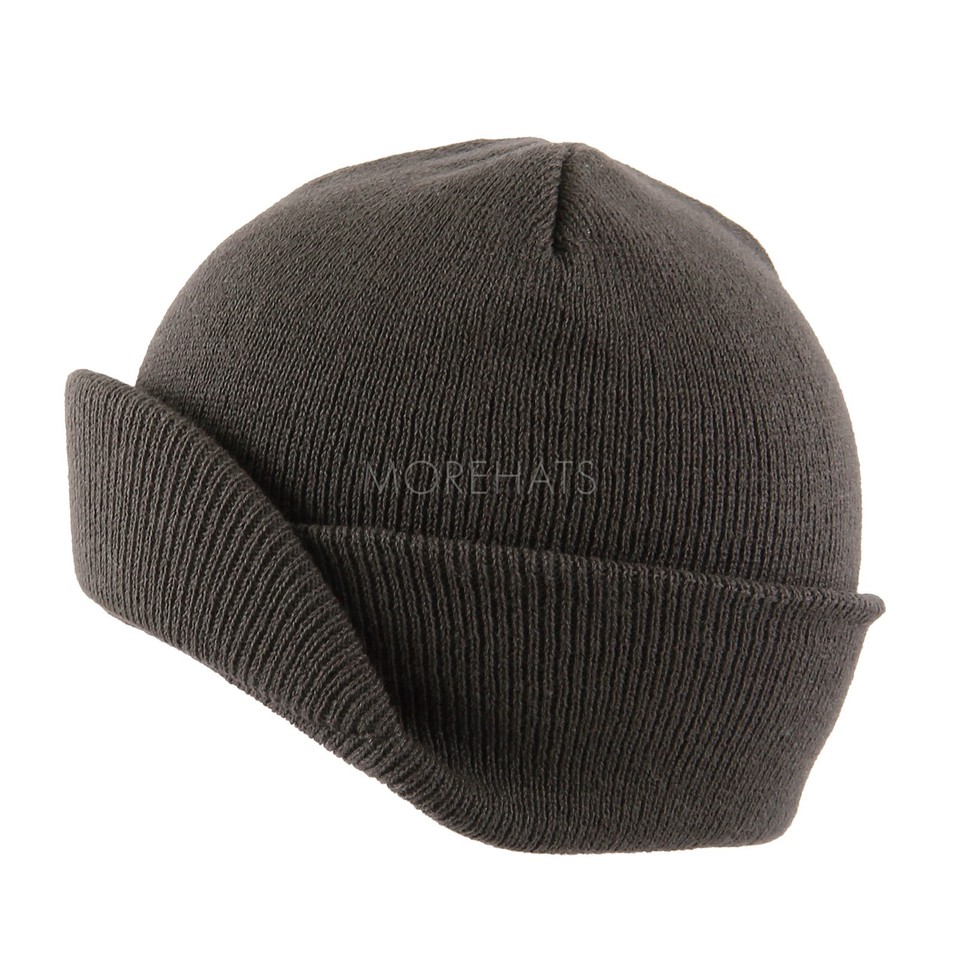 Yellow Plain Short Beanie - Acrylic Skull Cap For Ski, Skate, Casual Wear - View #5