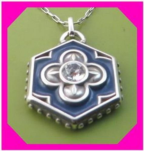 BRIGHTON FASHIONISTA Arabesque BLUE Cross Shine On NECKLACE NWtag $70 45%