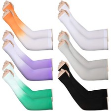 6 Pares De Mangas De Brazo Para Hombres Y Mujeres Proteccion Solar UV Brazos