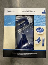 Mainstays 3-Piece Pool Starter Kit Thermometer, Floating Chlorinator, and Brush