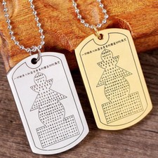 Pendant Tibetan Feng Shui 5 Element Pagoda Mantra Amulet Necklace Titanium steel