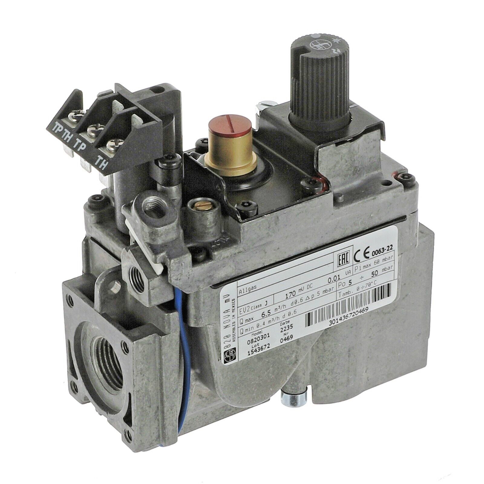 820 NOVA-SIT 0,820.301 MV MILLI-VOLT GASSTEUERVENTIL 1/2" FÜR FRITTEUSE PIZZAOFEN