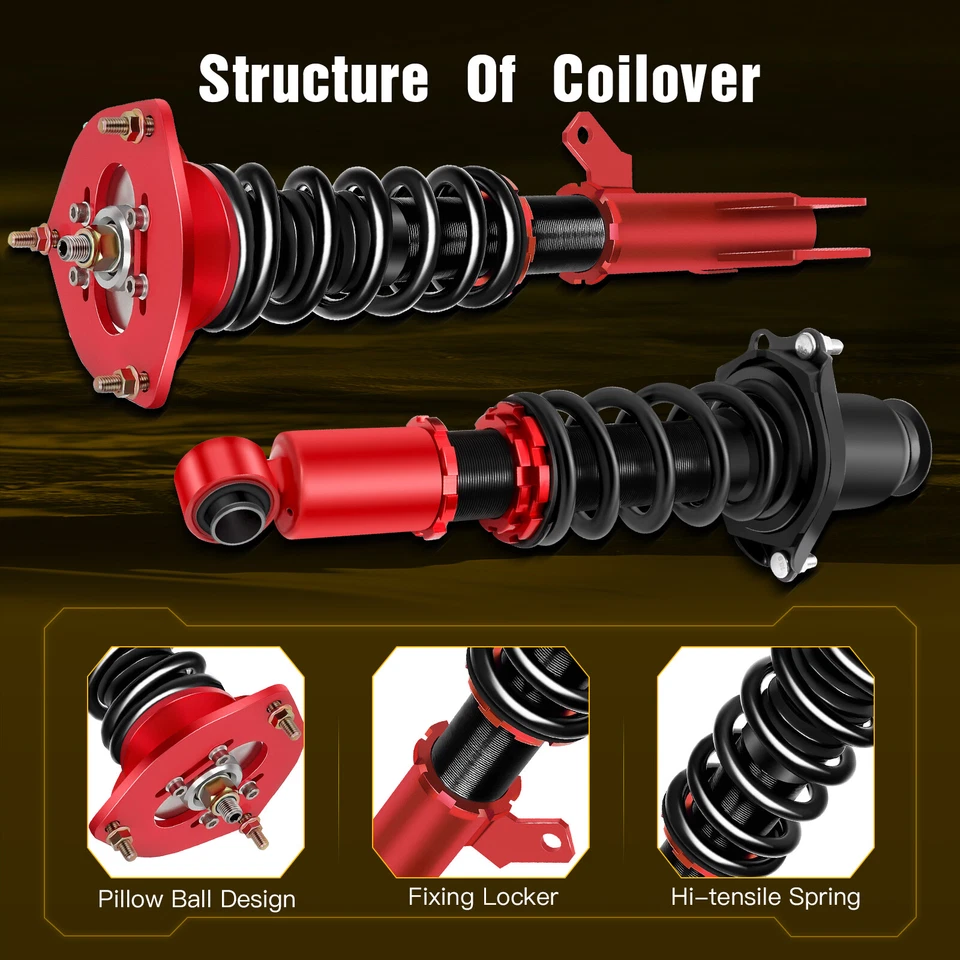 For 2003-08 Toyota Matrix E130 Coilovers Shock Suspension Spring Kits Adj Height - Image 3 of 4