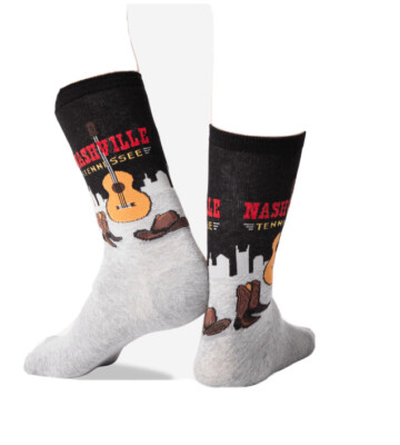 Hotsox Women's Nashville Tennessee Music City Socks Size 9-11