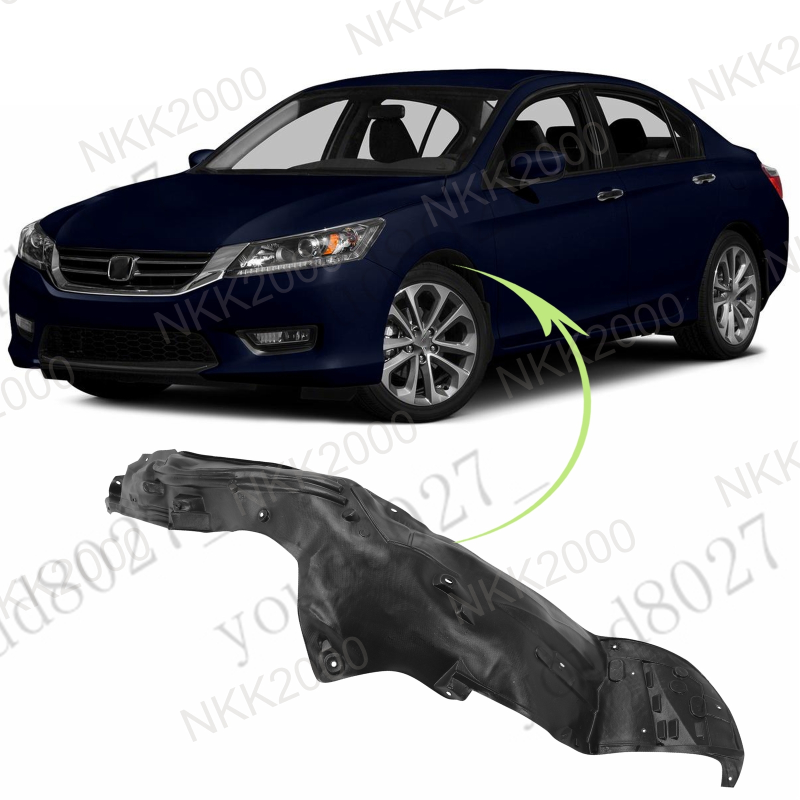 Fender Liner Splash Shield Front Driver Side For 2013-2015 Honda Accord Sedan