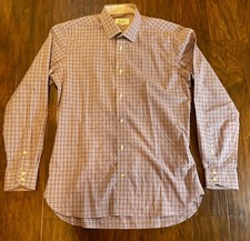 Ted Baker Endurance Shirt Button Down Long Sleeve Mens Size 15.5 Plaid