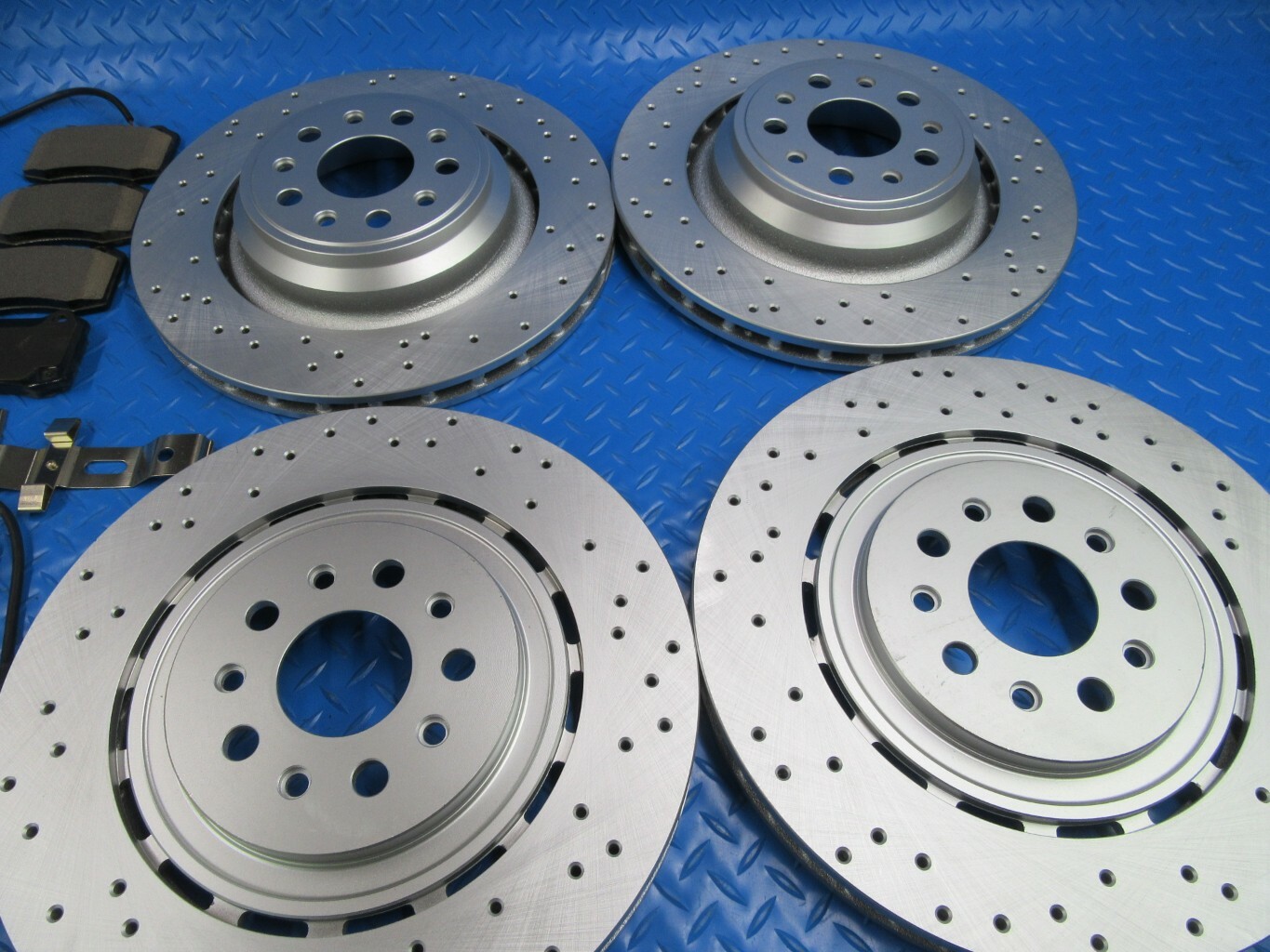 Maserati Quattroporte front rear brake pads rotors + filers #8506 14-16