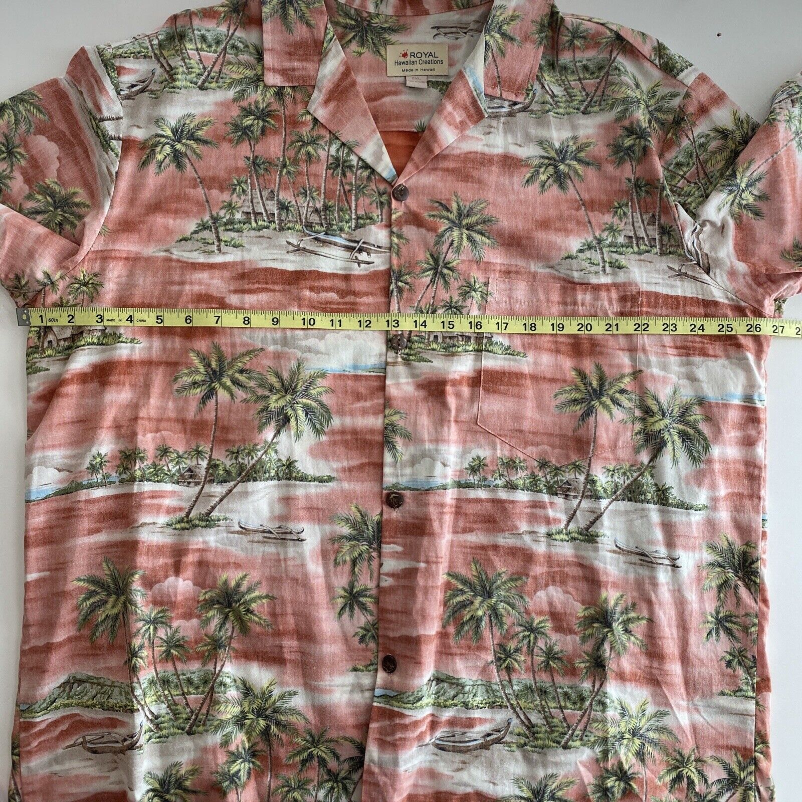 Vtg Royal Creations Hawaiian Camp Shirt Mens Size… - image 3