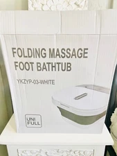 UNIFULL Collapsible Foot Spa Bath with Heat and Massage Rollers, Bubble, Foot Pe