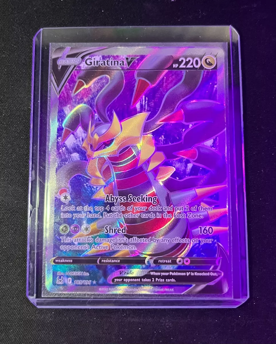 GIRATINA V 185/196 Full Art Ultra Rare Lost Origin Pokemon Card NM