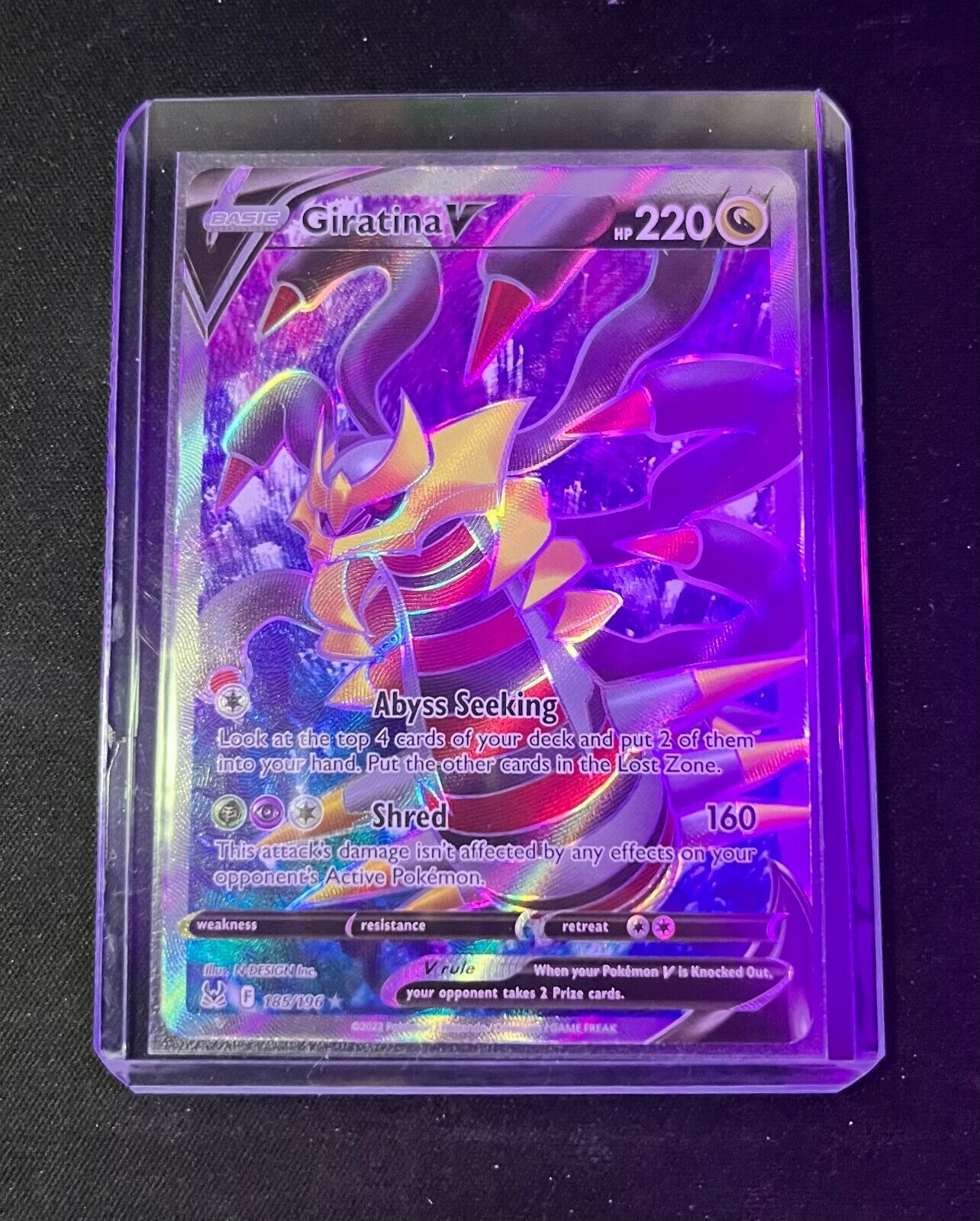 Giratina V 2022 Pokemon Sword and Shield Lost Origin #185 Full Art