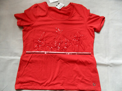 SPORTALM sportliches T-Shirt mit Pailletten rot DIYA Gr. 44 NEU ST721