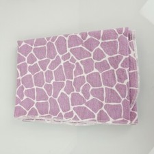Carters Cotton Flannel Baby Swaddle Blanket White Purple Giraffe Spots Print
