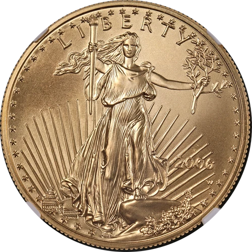 2006-W Gold American Eagle $50 NGC MS69 Burnished Early Releases Blue STOCK