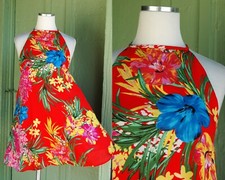 Show Me Your Mumu Katy Halter Dress Red Floral Hawaiina Mini