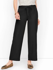 Talbots Slub Tencel Wide Leg Pants Black Size Plus 3X