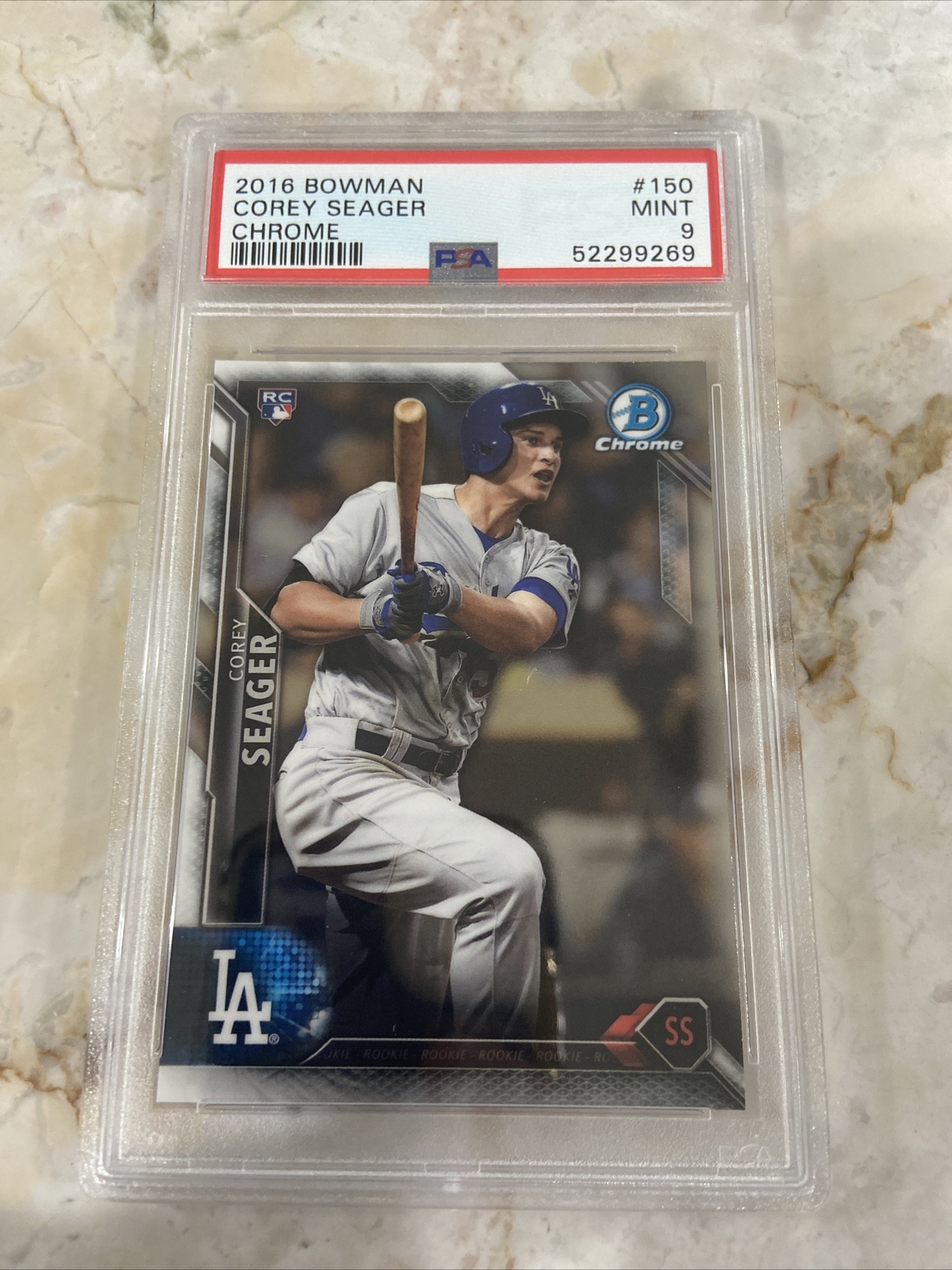 2016 Bowman Chrome Corey Seager Rookie RC PSA 9 #150 Dodgers