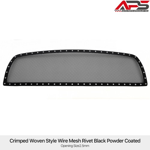 For 2009-2012 Dodge Ram 1500 Upper Black Rivet Studss Grille Inserts - Picture 3 of 4