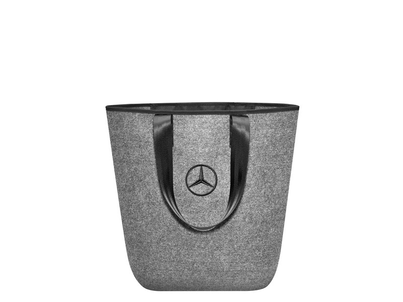 Thumbnail - Original Mercedes Einkaufstasche Bag Filz Grau / Schwarz 100%polyester