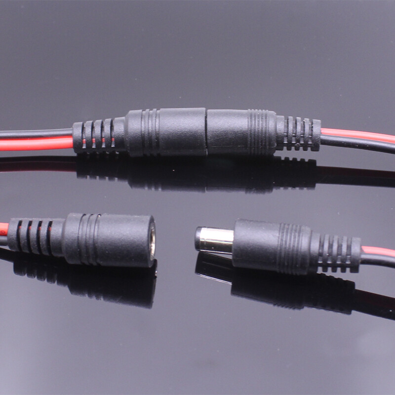 Lot De 10 Câbles D'alimentation DC Femelle (pigtail) - Connecteur 5.5x2.1mm - Longueur 25cm (9.8") - Neuf