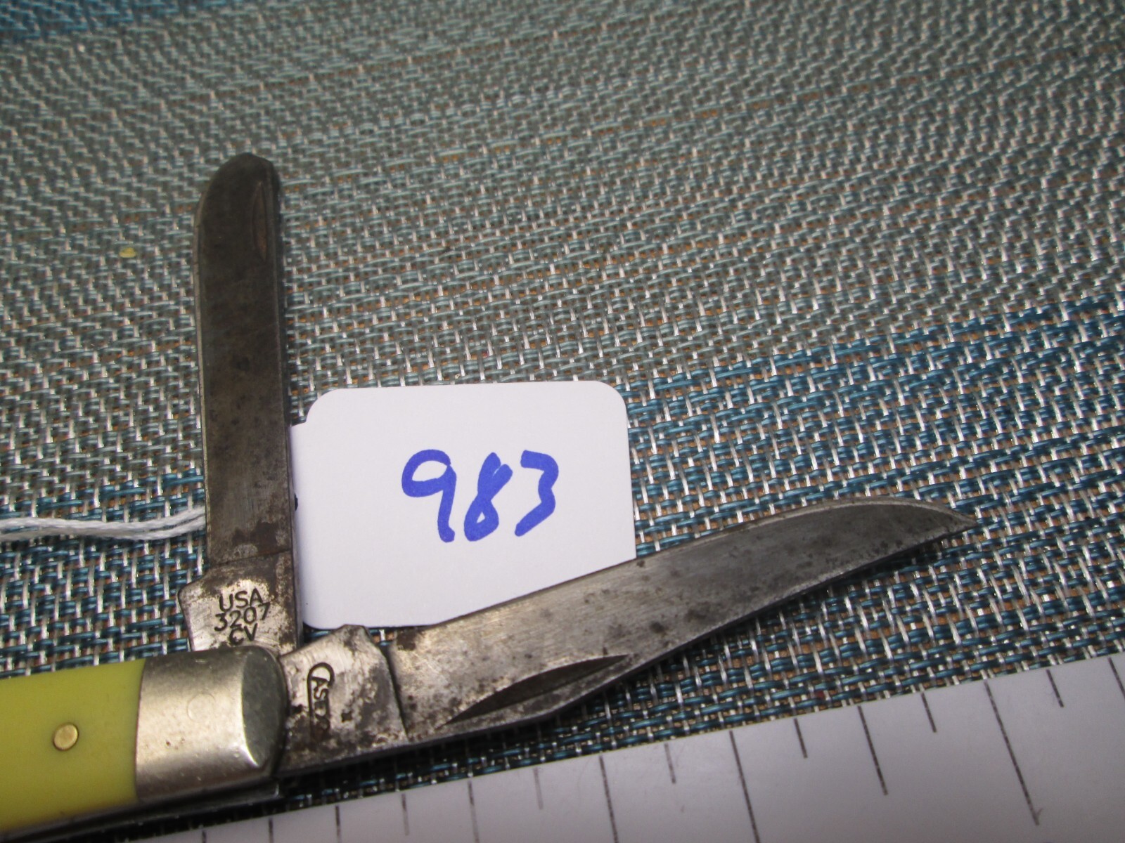 983 Yellow 2007 Case XX 3207 CV MiniTrapper Knife USA eBay