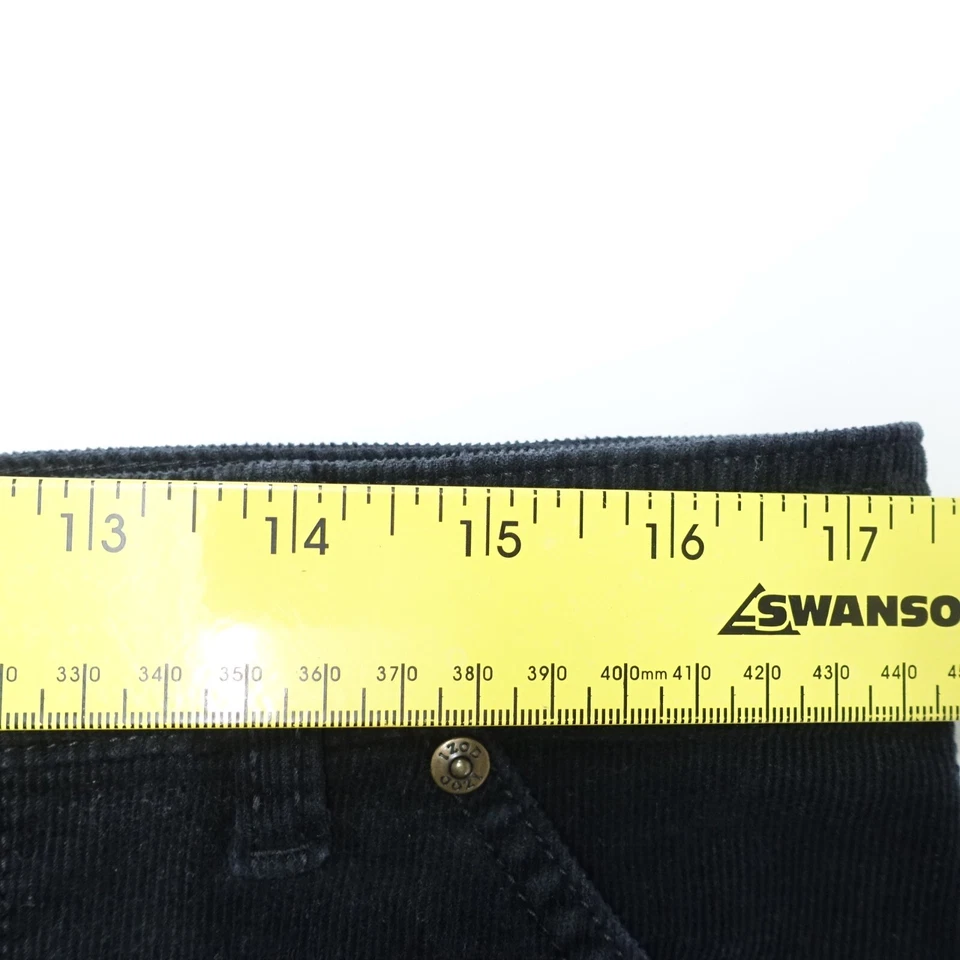 Falda IZOD Línea A Para Mujer 12P Negra Pana Bolsillos Cortados Abertura Trasera Exterior Foto 2 de 4