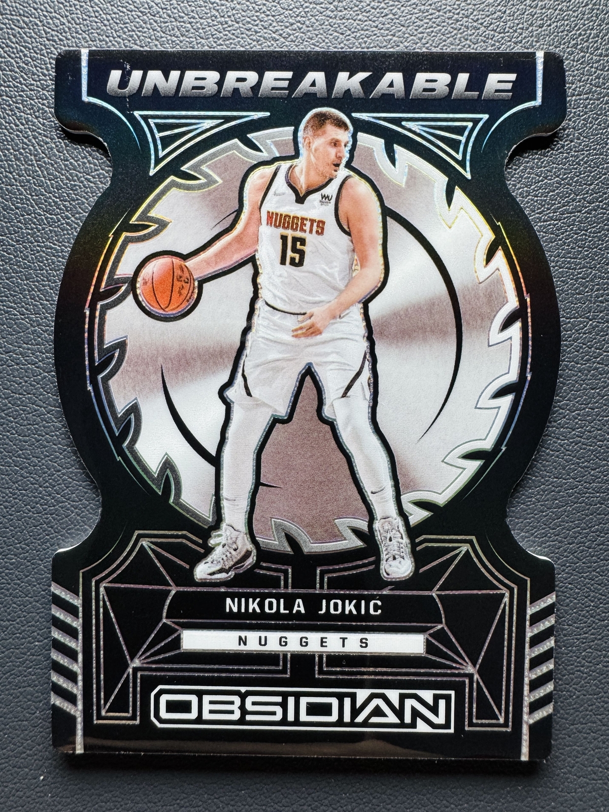2021-22 Panini Obsidian #26 Nikola Jokic Unbreakable Die-Cut Case Hit SSP