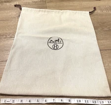 NEW HERMES Cotton Dust Cover Storage Bag Authentic Dustbag 17x14"