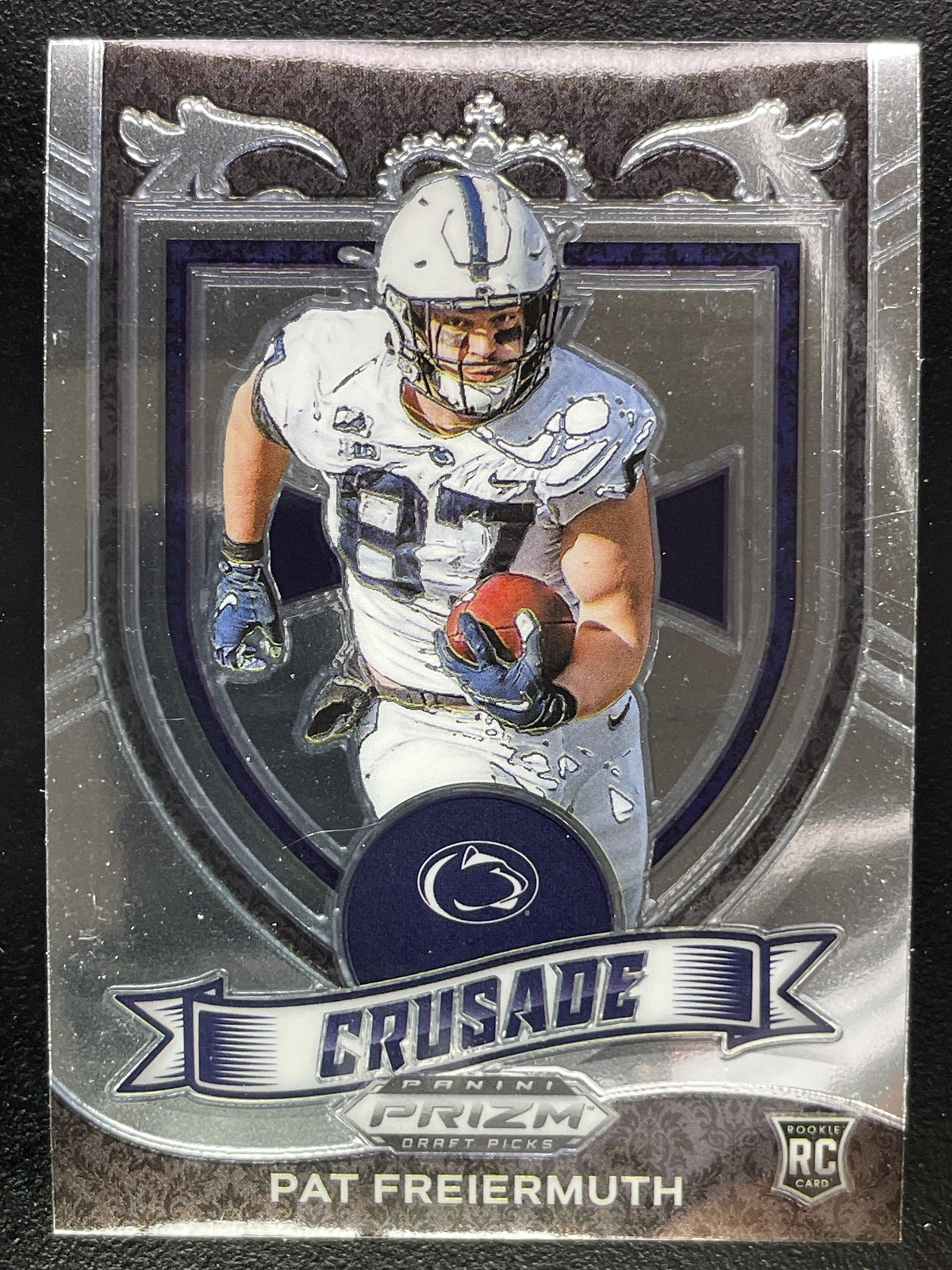 2021 Panini Prizm Draft Picks #173 Pat Freiermuth Crusade RC Nittany Lions