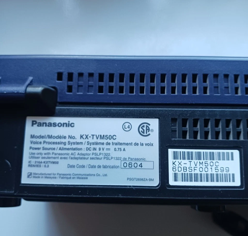 Panasonic KX-TVM50 Voice Processing System with 4-Ports - Image 4 of 4
