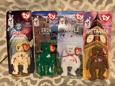 Mcdonalds Original Beanie Babies International Bears - Full Set