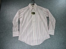 Vtg Towncraft Shirt Mens 15.5 Polyester Nylon Disco Collar MCM Atomic 60s 70s