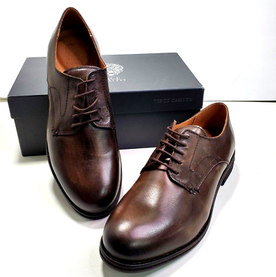 Vince Camuto Men Size 12 M Brown Buffalo Leather Oxford  display picture 1