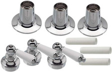 9400006 Tub/Shower 3-Handle Remodeling Trim Kit for Price Pfister - Porcelain Le