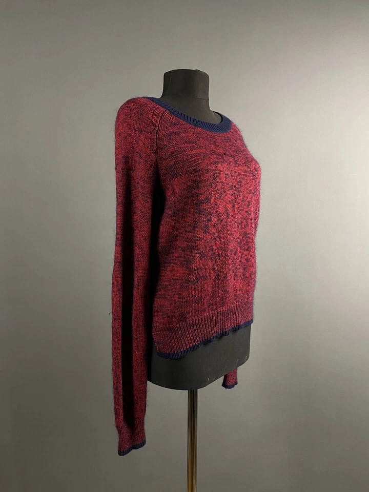 Suéter Jersey Tejido Algodón Mohair Cachemira Rojo Azul Rare Theory Para Mujer Talla M Foto 2 de 4