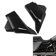 Black Battery Side Covers Panel Fit For Harley CVO Street Road Glide 2023-2025
