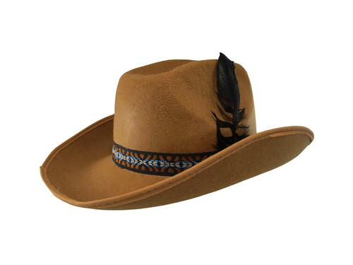 Beige Felt Hat Adult Costume Accessory 