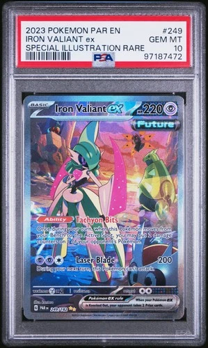 2023 Pokemon Paradox Rift #249 Iron Valiant Ex SIR PSA 10