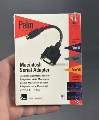 Macintosh Mac Serial Adapter Cable for Palm III, V, VII USA Hot Sync 3com NEW