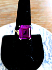 Sterling Silver Amethyst Prong Set Ring Size 8