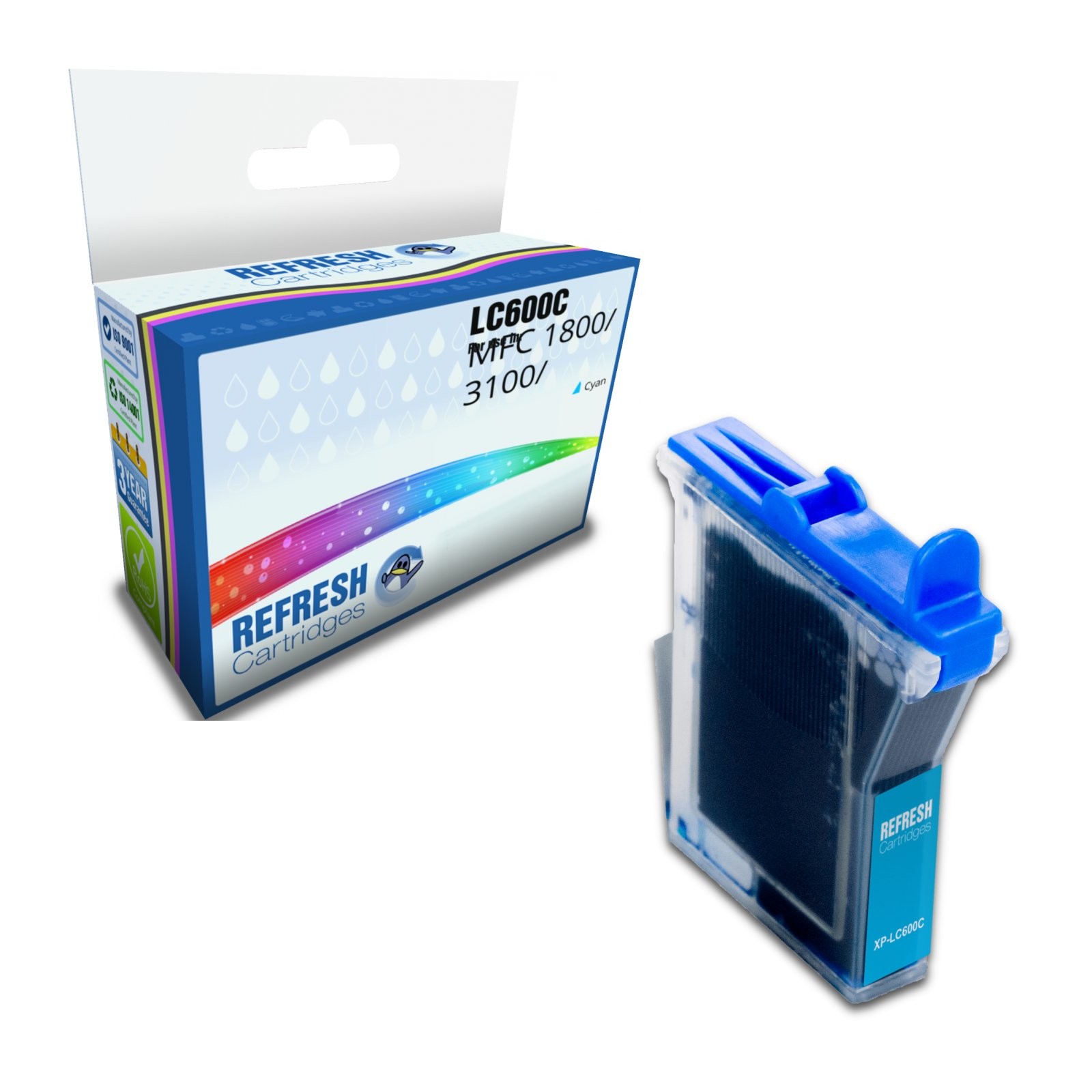 Refresh Cartridges Cyan LC600C Ink Compatible With Brother Printers