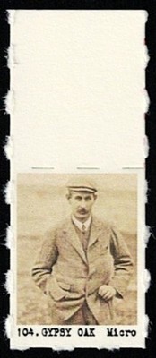 HARRY VARDON Very Rare GUMBALL MACHINE Golf Stamp Card W/ TAB INTACT #104