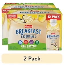 (2 pack) Carnation Breakfast Essentials High Protein Nutritional Drink Shakes