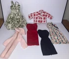 Lot #1 Vintage Home Sewn Barbie Clothes - No Doll!