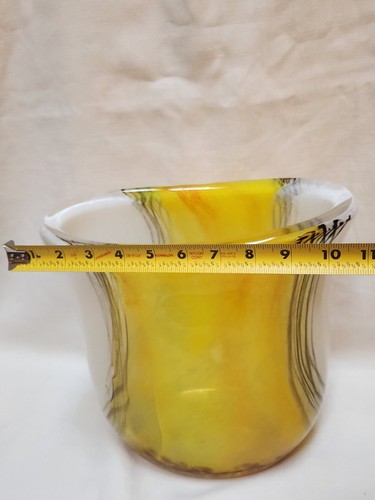 Crate and Barrel Heavy Art glass MCM Style Vase - Picture 7 of 10