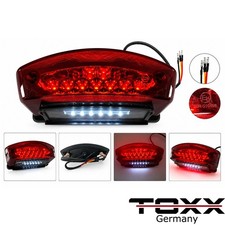 Luz trasera LED para moto luz de freno iluminación de matrícula homologada E universal 12V