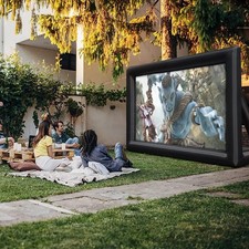 24 Ft Inflatable Projector Screen - Blow Up Outdoor Movie Screen for Backyard...