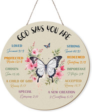 Christian God Says You Are Sign Decor, Christian Inspirational Bible